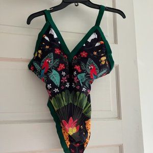 US L Printed One-Piece Bathing Suit - Never Worn